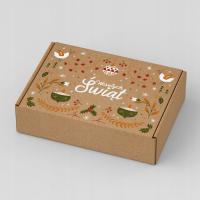 KARTON ŚWIĄTECZNY PUDEŁKO ŚWIĄTECZNE 350X250X150MM WESOŁYCH ŚWIĄT