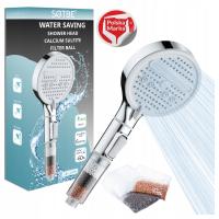 Słuchawka natryskowa pod prysznic filtr kamienny DUŻA SOLIDNA start stop