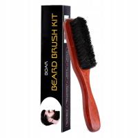 Grzebienie Szczotka do brody Wąsy Szczotka do włosów Grzebień Miękkie włosie Broda Brązowa