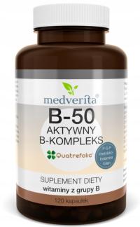 MEDVERITA B-50 комплекс B комплекс иммунитет мозг 120 капсул