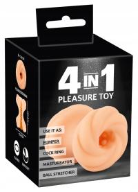 You2Toys Pleasure Toy 4w1 - Elastyczny Pierścień i Rękaw TPE 7 cm