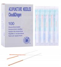 Igły do AKUPUNKTURY z prowadnicą 0,30x30 mm miedź