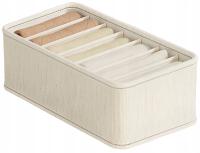 Organizer DO SZUFLADY Beżowy na UBRANIA BIELIZNĘ SKARPETY SPODNIE DO SZAFY