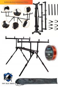 STANOWISKO KARPIOWE RUMPOL ROD POD NA 4 WĘDKI / POKROWIEC + ŻYŁKA GRATIS!