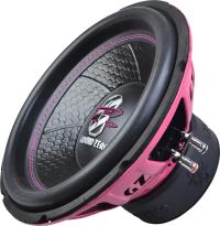 Głośniki samochodowe jednodrożne Ground Zero GZIW 12XSPL-D2 Pink Edition