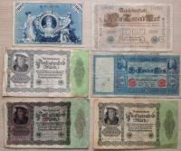 Niemcy zestaw Banknotów (6szt) st ok 4/5