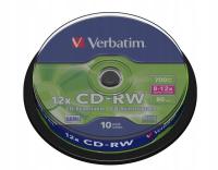 CD-RW Verbatim 700MB Scratch Resistant X12 (Cake 10)