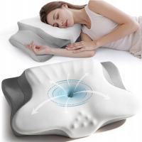 ERGONOMICZNA PODUSZKA ORTOPEDYCZNA DO SPANIA PIANKA PRZYJAZNA DLA SKÓRY