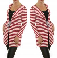 DRESOWA parka NARZUTKA płaszczyk w PASKI 878# MEGA WYPRZEDAŻ