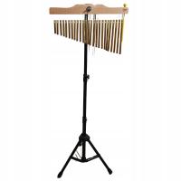 КУРАНТЫ ВЕТРОВЫЕ КОЛОКОЛЬЧИКИ ТРУБЧАТЫЕ 25 ТОНОВ ШТАТИВ ПАЛОЧКИ ДЛЯ ЕДЫ УДАРНЫЙ НАБОР