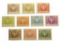 POLSKA Fi 172-181 * 1924 Duży orzeł na tarczy