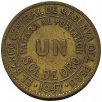 44785. Peru - 1 sol - 1947r.