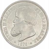 7.hy.BRAZYLIA, PIOTR II, 1 000 REIS 1876