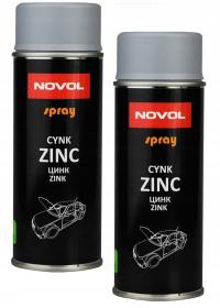 2× Środek antykorozyjny Novol Cynk Spray 400 ml