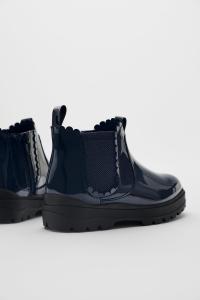 ZARA GRANATOWE BOTKI SZTYBLETY LAKIEROWANE 20 0009