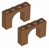 LEGO łuk mostek 1x4x2 nugatowy 2szt 6182 NOWY