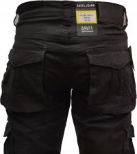 Брюки-карго мужские черные с карманами W40 100-106 см