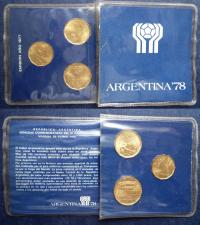 Argentyna1977 - 20, 50, 100 pesos, piłka nożna, WM w Argentynie 1978