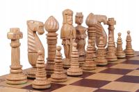 Большие шахматы из дуба (65x65 см) инкрустированные, резные, деревянные