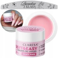 Żel budujący do paznokci Claresa Soft&Easy Builder Milky Pink 45g + PILNIK