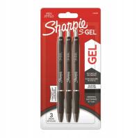Długopisy żelowe SHARPIE S-Gel M 3szt. czarne