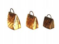 DZWONEK - KPL 3 szt. / KOLEKCJONERSKIE MIEDZIOWANE DZWONKI PASTERSKIE /2667