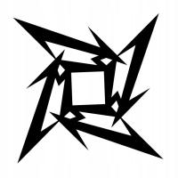 Naklejka logo symbol znak METALLICA ROCK HM 12 cm