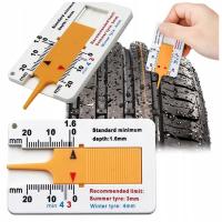 MIERNIK WYSOKOŚCI GŁĘBOKOŚCI BIEŻNIKA MIARKA TESTER ZUŻYCIA OPON KARKRAFT