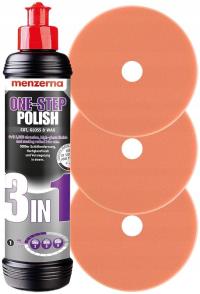 MENZERNA ONE STEP POLISH 3in1 3w1 250ml + 3× Work Stuff Basic One Step Pad 125/140mm