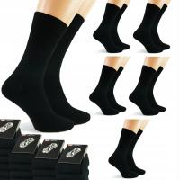 Cottonik Skarpetki POLSKIE WYSOKIE GARNITUROWE CZARNE BEZUCISKOWE czarny