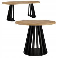 Раскладной круглый стол для гостиной / кухни 80/160 твердый стабильный LAMEZA