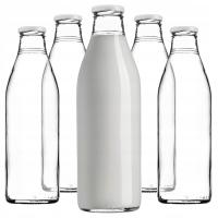 BUTELKA SZKLANA 1L 1000 ml NA MLEKO DO MLEKA SOK WODĘ NAPOJE ZAKRĘTKA 5 szt