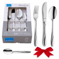 AMEFA WHISPER 24 СТОЛОВЫЕ ПРИБОРЫ НАБОР ПОСУДЫ ИЗ НЕРЖАВЕЮЩЕЙ СТАЛИ НАБОР ДЛЯ 6 ЧЕЛОВЕК 18/0