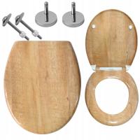 СИДЕНЬЕ ДЛЯ УНИТАЗА, СИДЕНЬЕ ДЛЯ УНИТАЗА, МЕДЛЕННОЕ СИДЕНЬЕ, ПРИНТ, ДУБ, ДЕРЕВО, ТВЕРДЫЙ ESTIVA