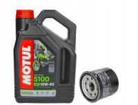 Olej silnikowy MOTUL 5100 10W40 4L +filtr oleju HF 138