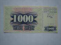 BOŚNIA I HERCEGOWINA - 1000 DINARÓW 1992 r Seria LA w/g mnie Stan I