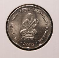 ANK INDIE INDIA 2 RUPEES RUPIE 2002 SANT TUKARAM