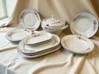 ФАРФОРОВЫЙ СЕРВИЗ WŁOCŁAWEK ТАРЕЛКИ ВАЗА ВИТРИНЫ