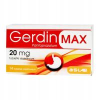 GERDIN MAX 20 mg tabletki dojelitowe na zgagę 14 tabletek