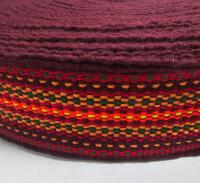 DZ210 декоративная кромка ручная тканая бордовая лента ширина 5 см 0,5 м