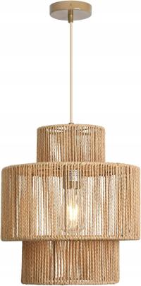 Lampa wisząca, rattanowa w stylu boho Naturalny Rattan