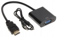 Konwerter HDMI Anytech do VGA i audio z kablem czarny