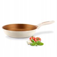 Большая сковорода индукционная газовая антипригарная сковорода 28 см текстура крем