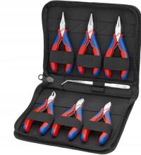 Zestaw szczypiec dla elektroników w etui 7-ele. Knipex