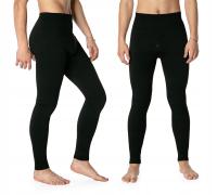 Grube Ciepłe Kalesony Męskie Spodnie Getry Ocieplane na Zimę M918-01 L/XL