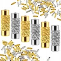 ZAPIĘCIE ZAPIĘCIA DO BRANSOLETEK ŁAŃCUSZKÓW SREBRNE ZŁOTE ZESTAW 60 SZTUK