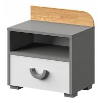 Nowoczesny Stolik Nocny Grafit 47 cm KARO DL