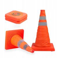 Pachołek Drogowy Ostrzegawczy Składany Odblask Słupek Odblaskowy 45cm PCV