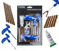 Zestaw naprawczy do szybkiej naprawy opon (szydło, frez, sznury, klej) Stix