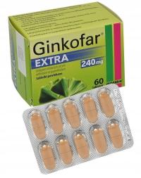 Ginkofar Extra 240 mg miłorząb japoński pamięć 60 tabletek